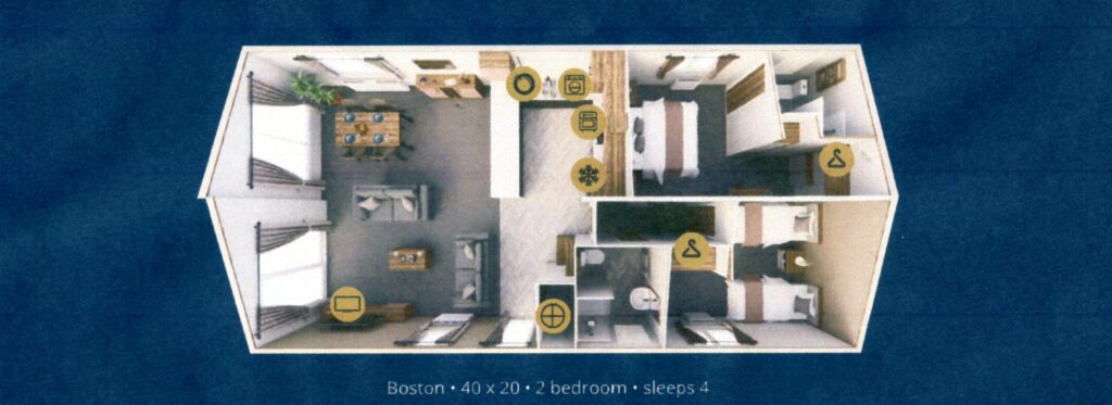 2025 Willerby Boston holiday lodge floorplan